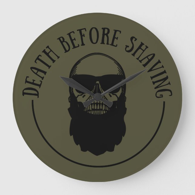 Relógio Grande Bearded cita barba engraçada dizendo presentes (Frente)