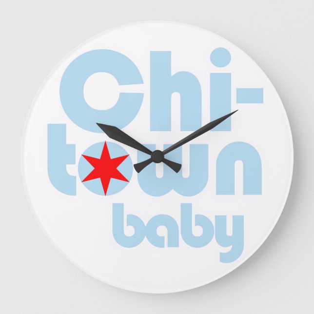 Relógio Grande bebê Chi-town, Chicago, Illinois v1a (Frente)