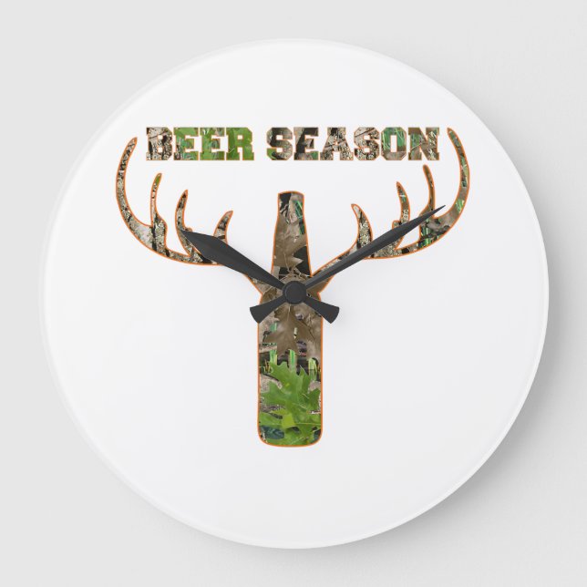 Relógio Grande Beer Season Hunting Season Gift For Hunter (Frente)