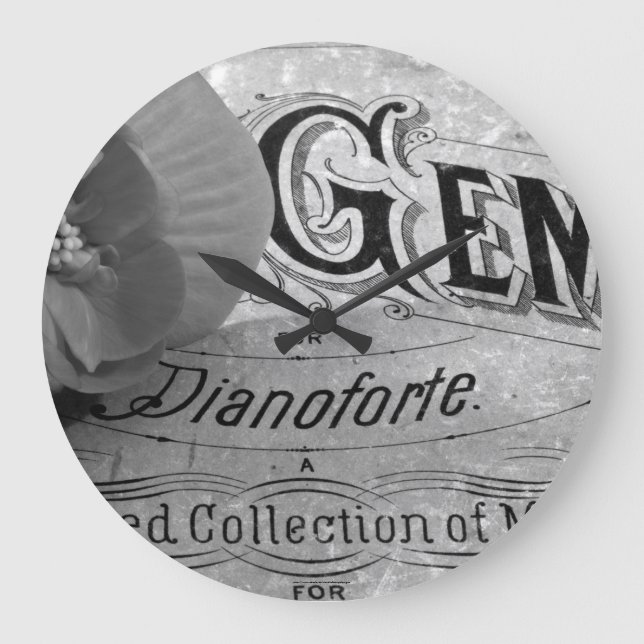 Relógio Grande Begonia Gems Pianoforte (Frente)