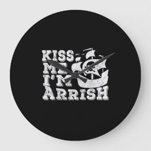 Relógio Grande Beije-me Sou a Rua de Bebendo de Nave Pirata Arris