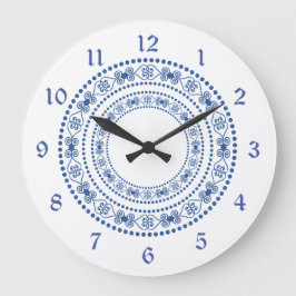 Relógio Grande Beira dobro azul do coração