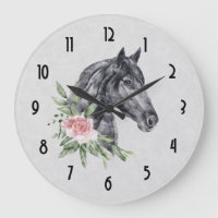 Bela Cabeça de Cavalo Retrato Watercolor