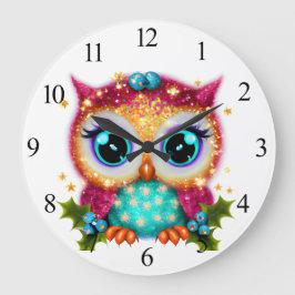 Relógio Grande Bela e Adorável Kawaii Coruja Bebê 