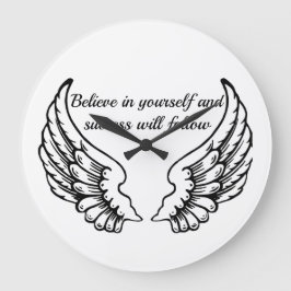 Relógio Grande Believe In Yourself Motivational Wall Clock