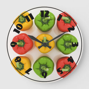 Relógio Grande Bell Peppers Clock