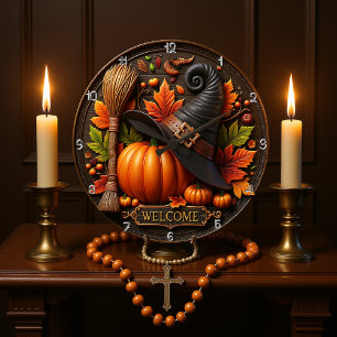 Relógio Grande Bem-vinda à bruxa