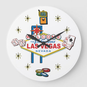 Relógio Grande Bem-vindo a Fabulosa Las Vegas