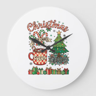 Relógio Grande Bengalas de Natal Cacau Caos Árvore Caneca Present