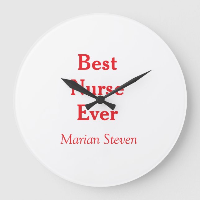 Relógio Grande Best nurse ever medical professional paramedical d (Frente)