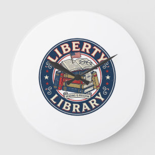 Relógio Grande Biblioteca da Liberdade Patriótica Patriótica Bibl