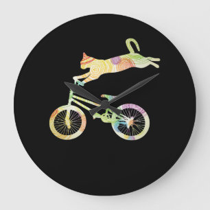 Relógio Grande Bicicleta de bicicleta de gato - sua coleção de 