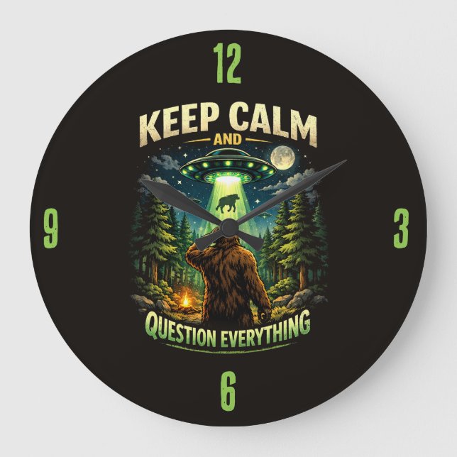Relógio Grande Bigfoot Sasquatch Clock (Frente)