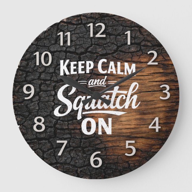 Relógio Grande Bigfoot Sasquatch Wall Clock (Frente)
