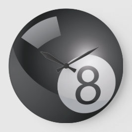 Relógio Grande Billiards 8 Ball