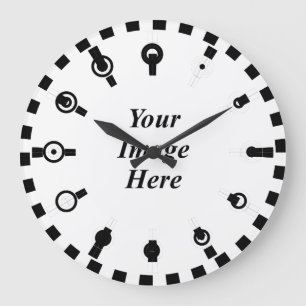 Relógio Grande Binário Objeto Clock /w S Marks de Kenneth Yoncic