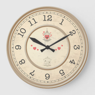 Relógio Grande Bird Cage