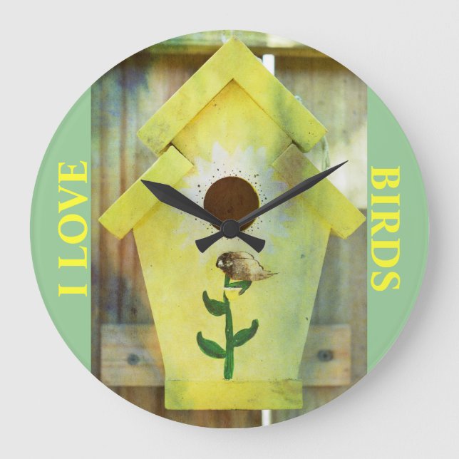 Relógio Grande Birdhouse (Frente)