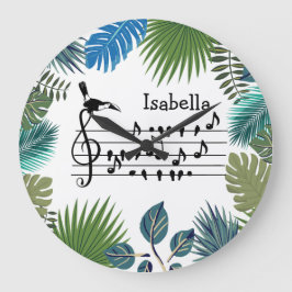 Relógio Grande Birdsong Toucan ingressando birdsong personalizáve