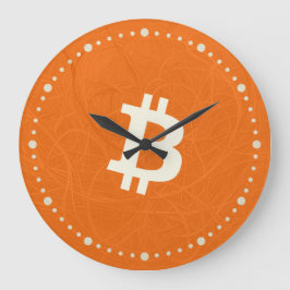 Relógio Grande Bitcoin Classic Laranja (Neurônio)
