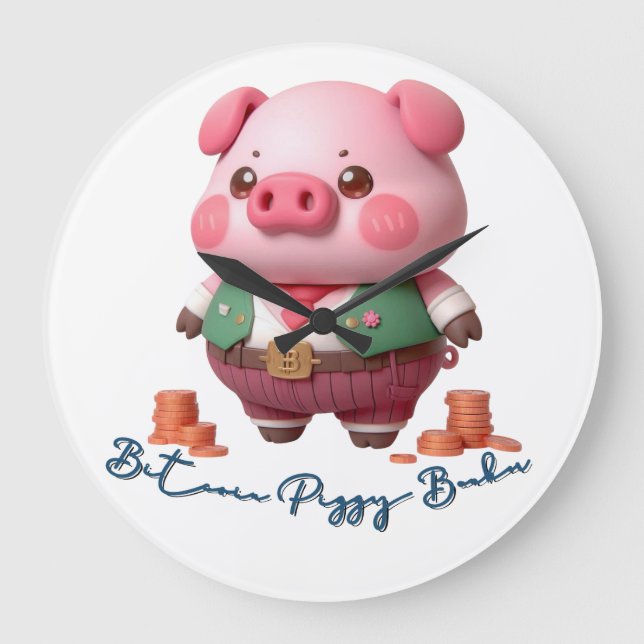 Relógio Grande Bitmoney Piggy Banker (Frente)