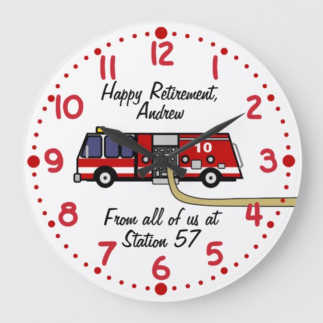 Relógio Grande Bloco de Nome Personalizado da Oferta de Presente  (Frente)