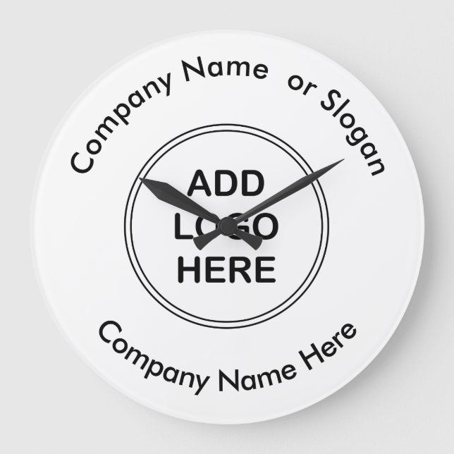 Relógio Grande Blocos de logotipo da empresa (Frente)