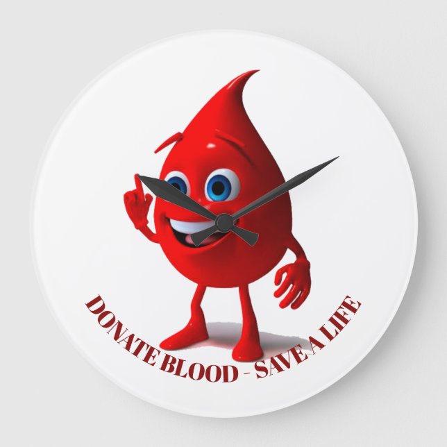 Relógio Grande Blood donation, Blood type   (Frente)