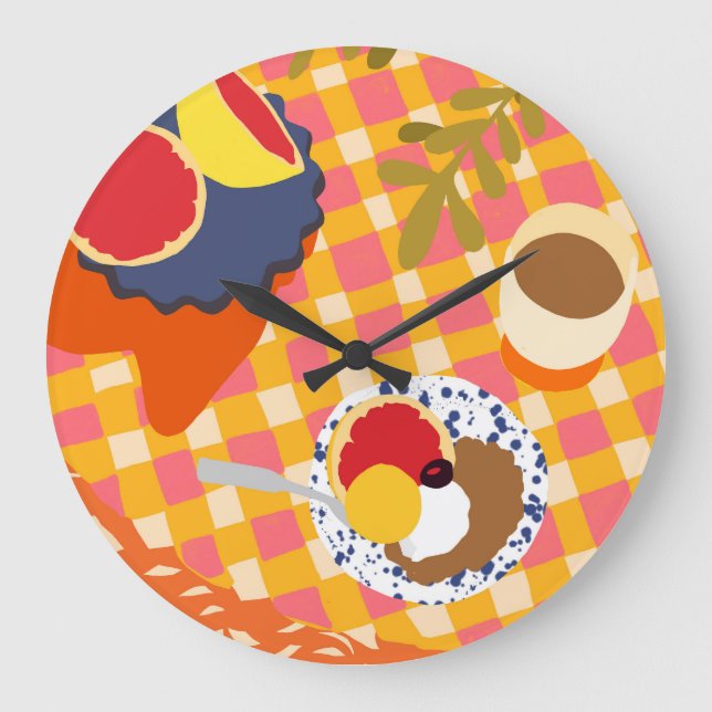 Relógio Grande Blooms e Brunch (Frente)