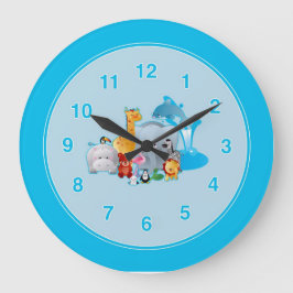 Relógio Grande Bloqueio de Animais do Zoológico de Crianças