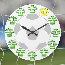 Relógio Grande Bloqueio de futebol - com camisetas limpas