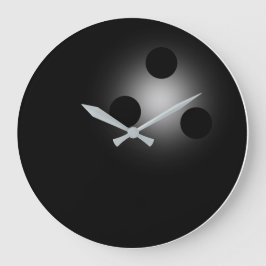 Relógio Grande Bloqueio sem número de Bolas de boliche pretas