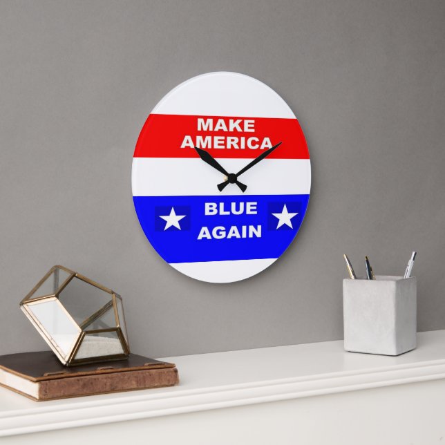 Relógio Grande Blue Again (Escritório)