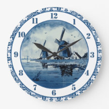 Blue Delft Blue Windmill