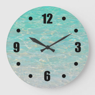 RELÓGIO GRANDE "BLUE-GREEN SEA WITH GLINTS OF GOLDEN SUNLIGHT"