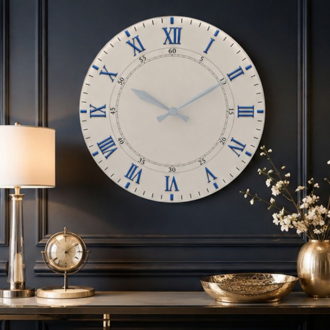 Relógio Grande Blue Roman Elegant Classic  (Criador carregado)