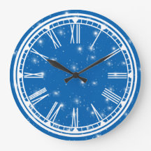 Blue Sky e White Stars Wall Clock