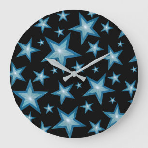 Relógio Grande Blue Stars (Estrelas Azuis)