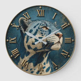 Relógio Grande Blue White Tiger Majestic Big Cat Wildlife