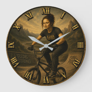 Relógio Grande BMX Rider Funny Mona Lisa Cyclist Gift