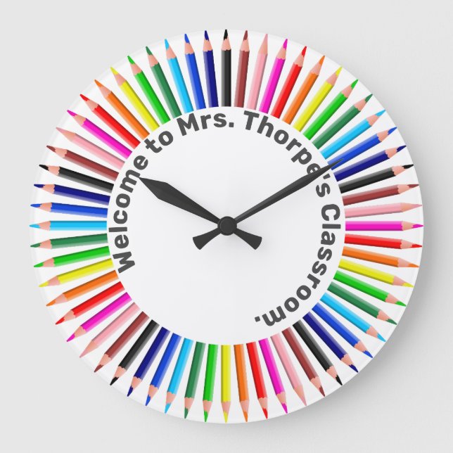 Relógio Grande Boa vinda a minha sala de aula (Frente)