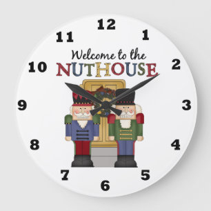 Relógio Grande Boa vinda ao Natal do Nuthouse