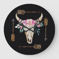 Bohemian Deer Skull Watercolor Art