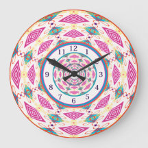 Boho Mandala Large Clock