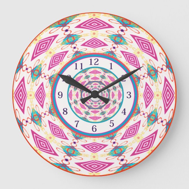 Relógio Grande Boho Mandala Large Clock (Frente)