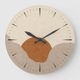 Relógio Grande Boho Sun Desert Wall Clock