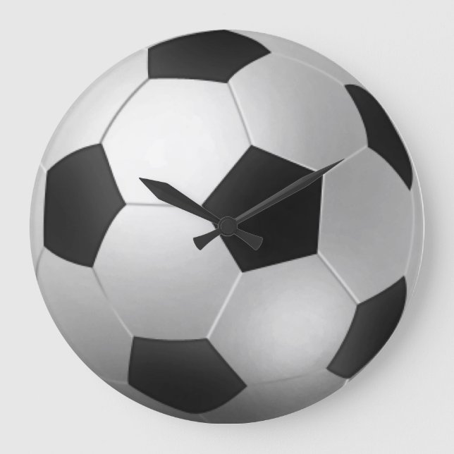 Relógio Grande Bola de Futebol 3D - é hora do futebol! (Frente)