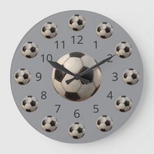 Relógio Grande Bola de Futebol Realista