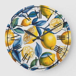 Relógio Grande Bold Blue Italiano Positano Lemon