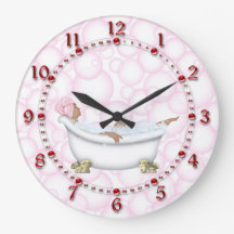 Bolhas brilhantes dos números do banheiro vermelho